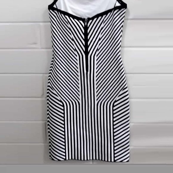 GUESS Stripe Bodycon Knit Strapless Mini Dress - Picture 14 of 16